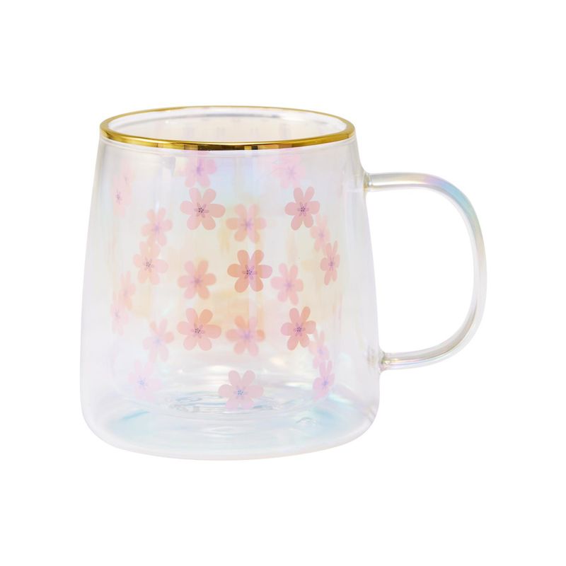 ADAGIO TEAS - Taza Doble Vidrio Margaritas Iridescent 250 ml