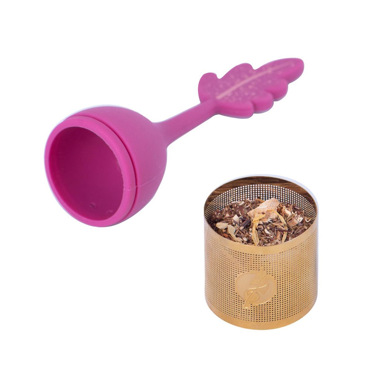 ADAGIO TEAS - Infusor de Goma para Té Hoja Fucsia