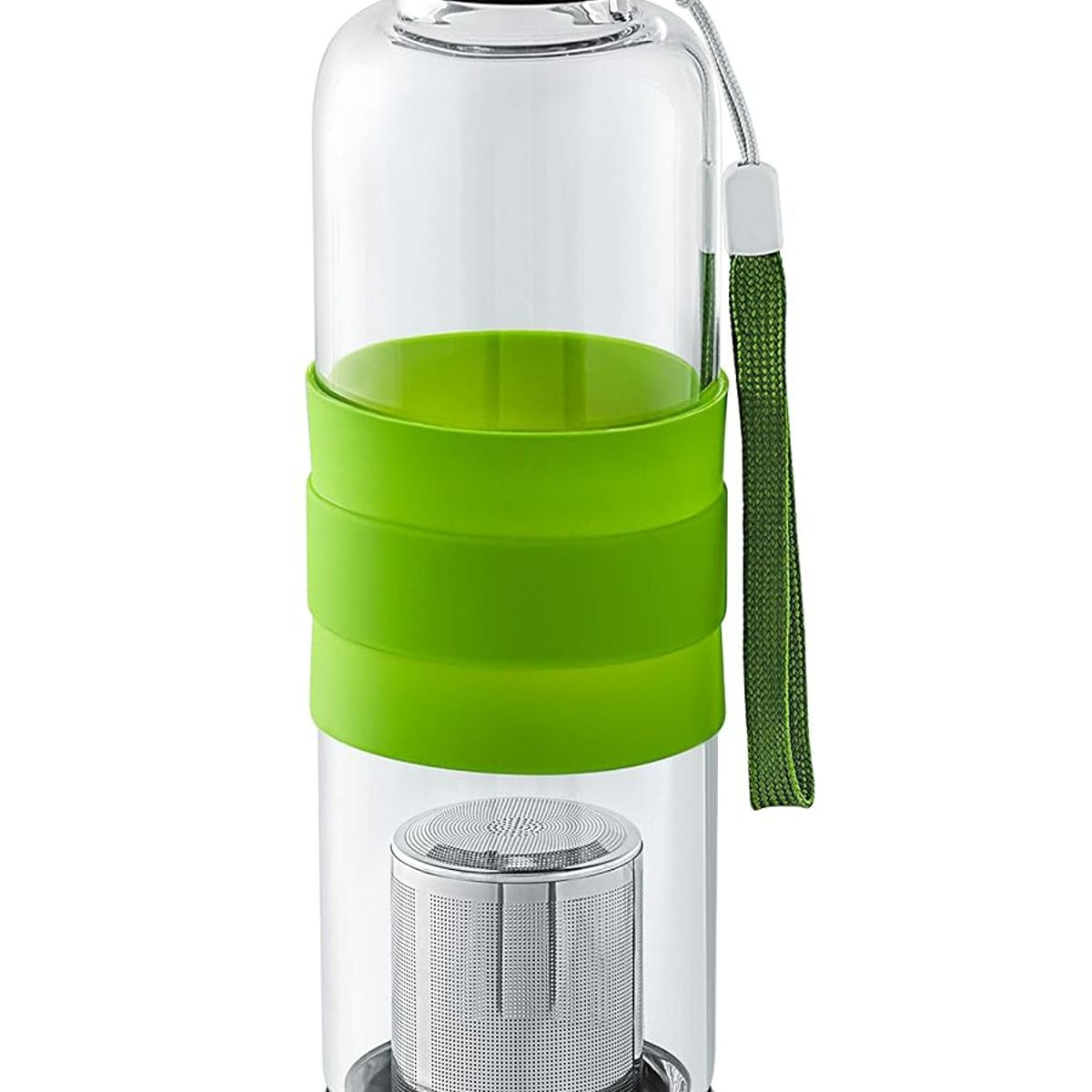 GENERICO - Infusores De Te Y Hierbas Infusor Te Botella Vidrio 420mL Verde