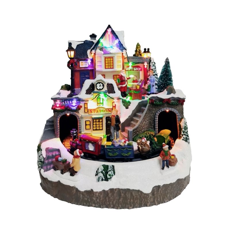GENERICO - Villa Navideña con Tren y Tienda de Regalos