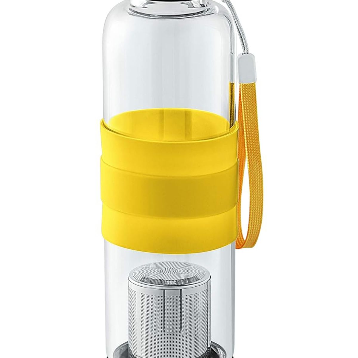 GENERICO - Infusores De Te Y Hierbas Infusor Te Botella Vidrio 420mL Amarillo