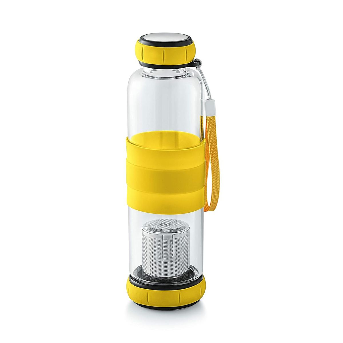 GENERICO - Infusores De Te Y Hierbas Infusor Te Botella Vidrio 420mL Amarillo