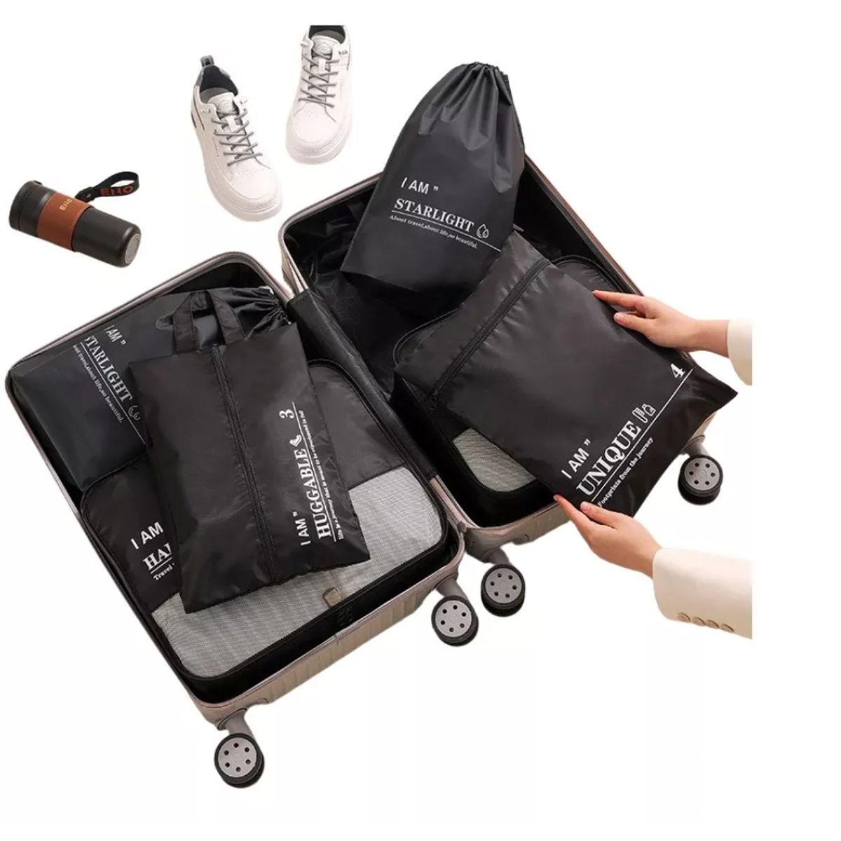 GENERICO - Bolsas Organizadoras De Maleta Viajes Impermeables, 6 Piezas