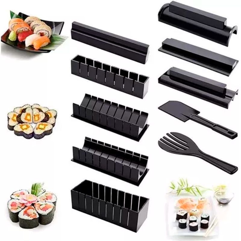 GENERICO - Set 10 Piezas Para Preparar Sushi Antiadherente