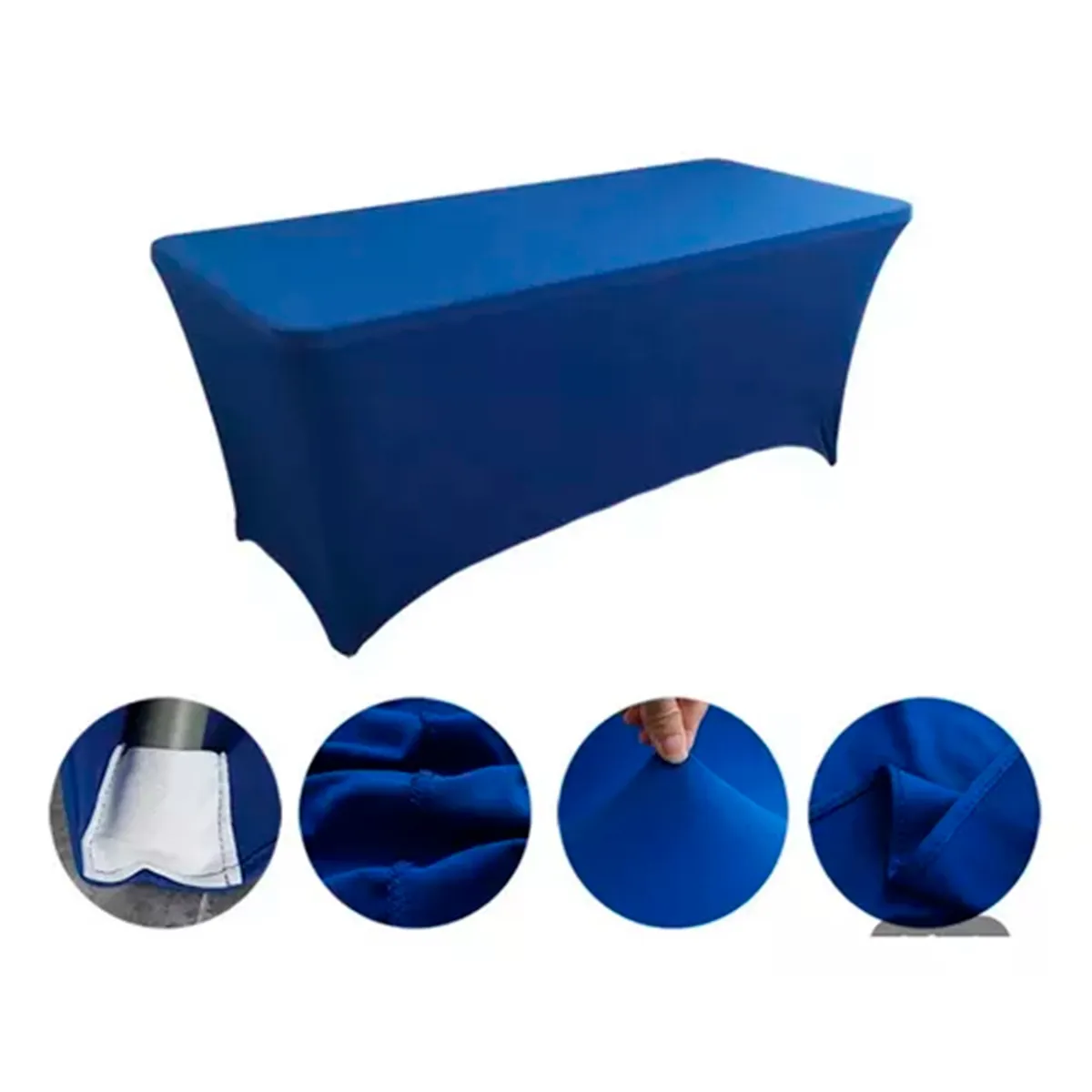 GENERICO - Funda De Mantel Tela Spandex 180x75x75 Cm Azul