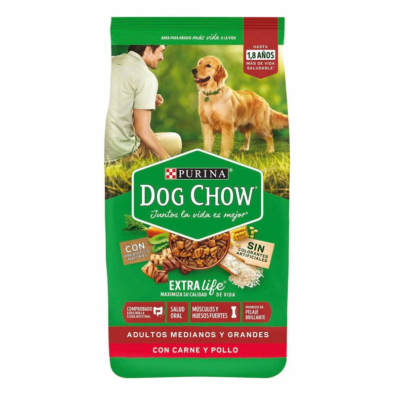DOG CHOW - DOG CHOW Alimento para perro adultos medianosgrande 18kg carne pollo