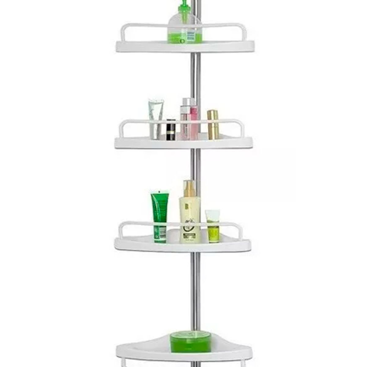 GENERICO - Organizador Esquinero Para Baño Multiuso 4 Pisos Ajustable.