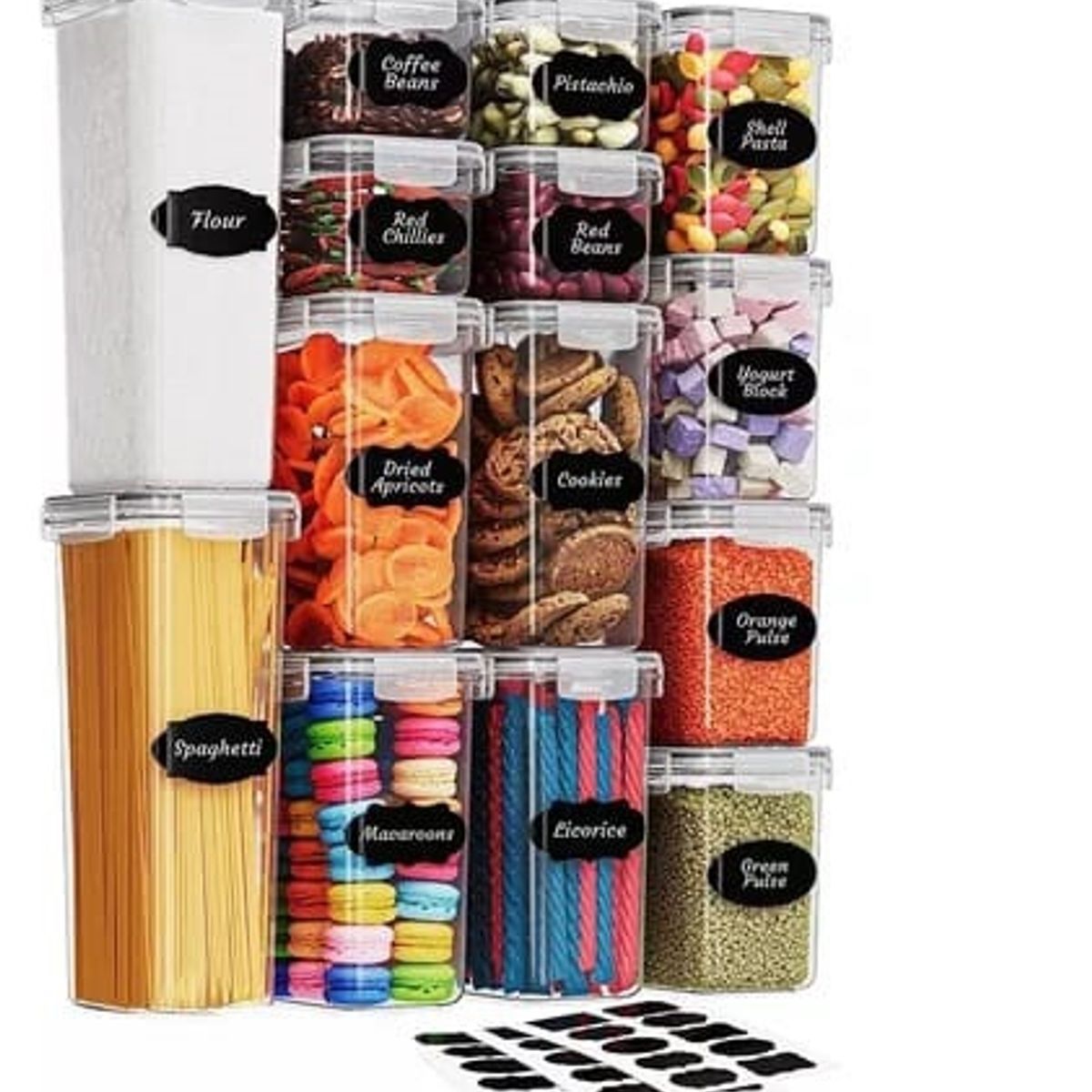 GENERICO - 14 Envases Herméticos Tupper Recipientes Medidores Alimentos