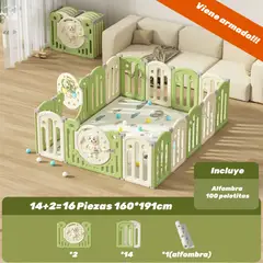 LUBABYCAS - Corral Armado Multiposiciones Accesorios 160*191cm