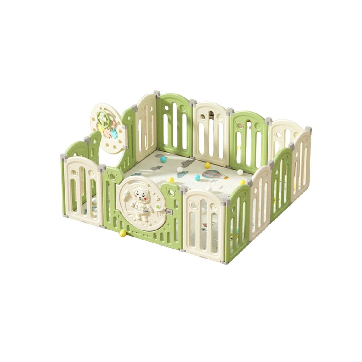 LUBABYCAS - Corral Armado Multiposiciones Accesorios 153*160cm Lubabycas