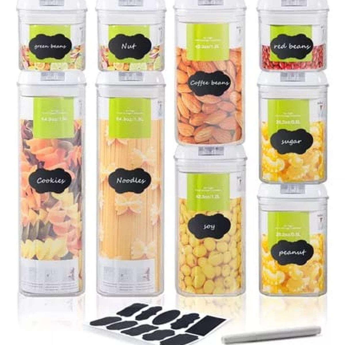 GENERICO - Set 9 Contenedores Herméticos De Almacenamiento Plástico Pg