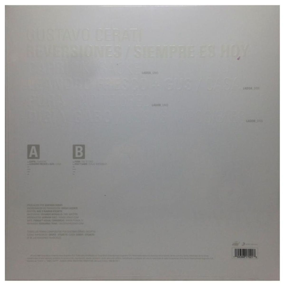 HITWAY MUSIC - GUSTAVO CERATI - SIEMPRE ES HOY: REVERSIONES - VINILO HITWAY MUSIC