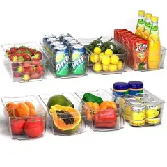 GENERICO - Organizador Refrigerador Cocina Set 8 Contenedores Orden