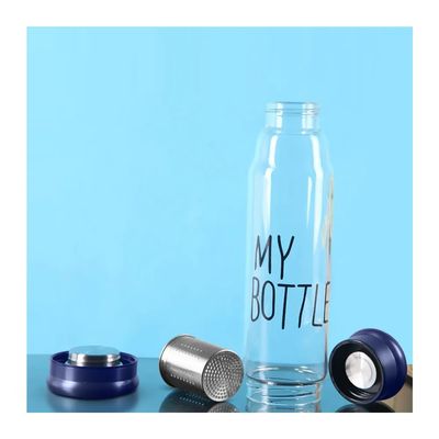 Imagen 2 del producto Botella Infusor De Vidrio Infusor De Te Con Funda 550ml Azul