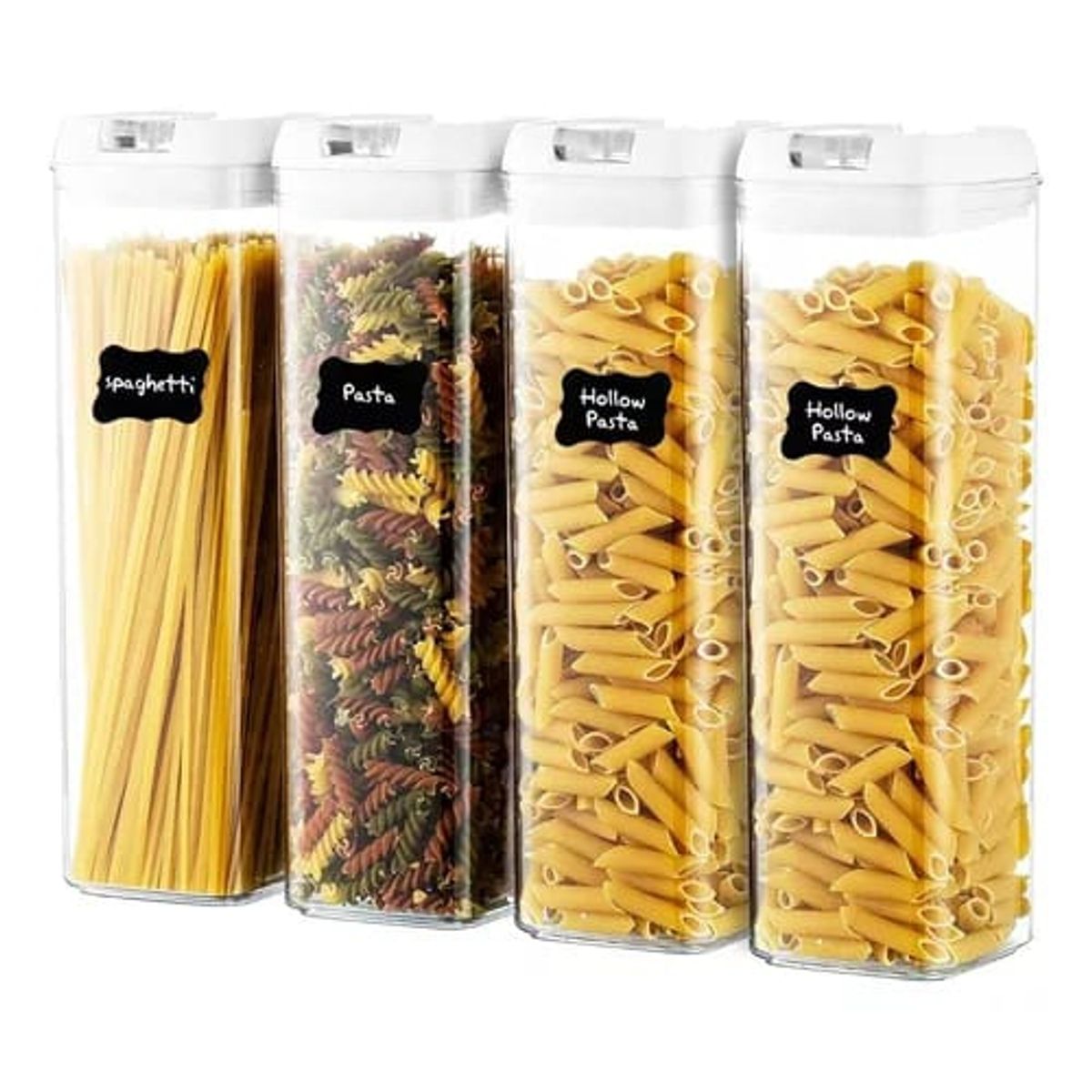 GENERICO - Set De 4 Contenedores Hermeticos De Plastico Cocina Despensa