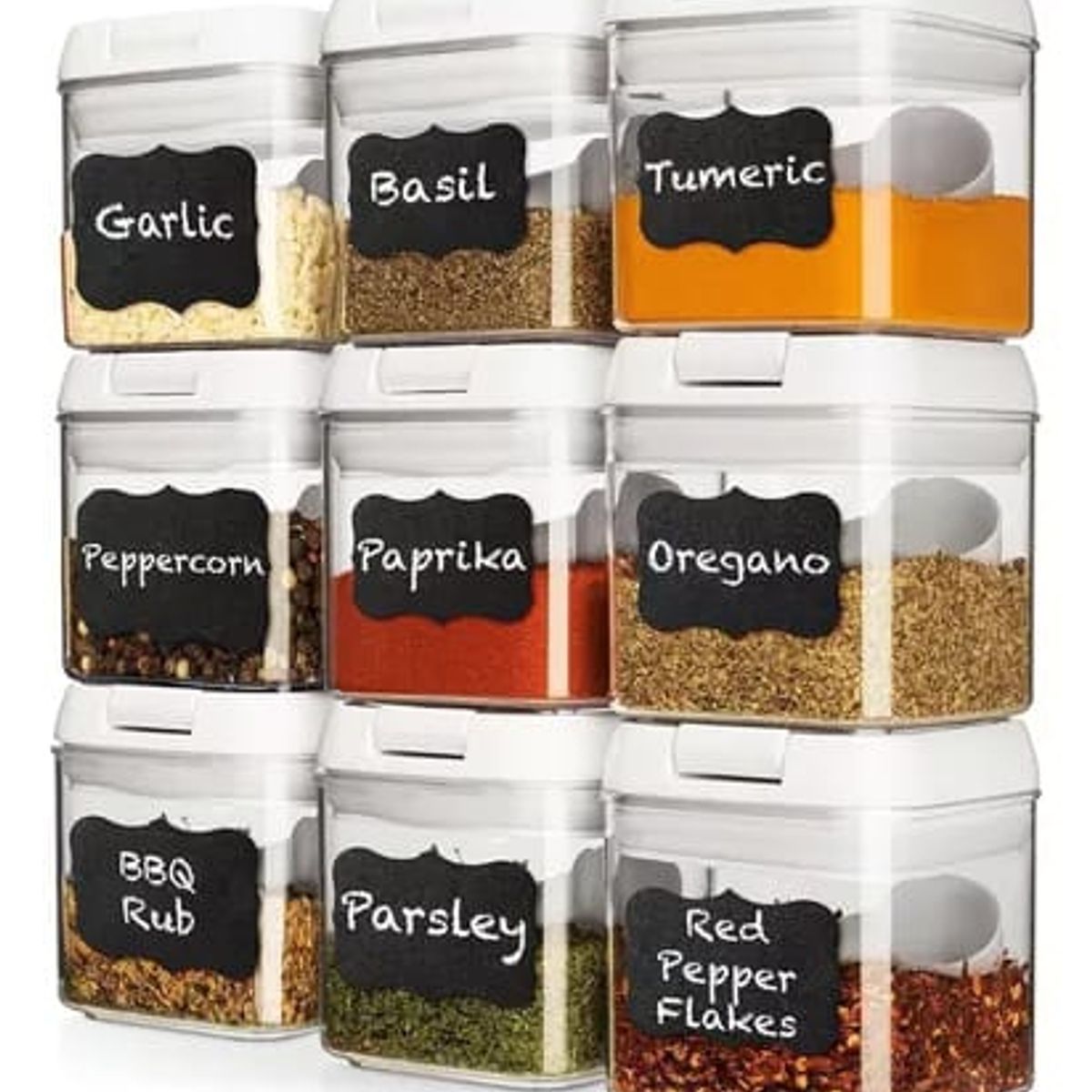 GENERICO - Set 9 Contenedores Herméticos De Almacenamiento Plástico /