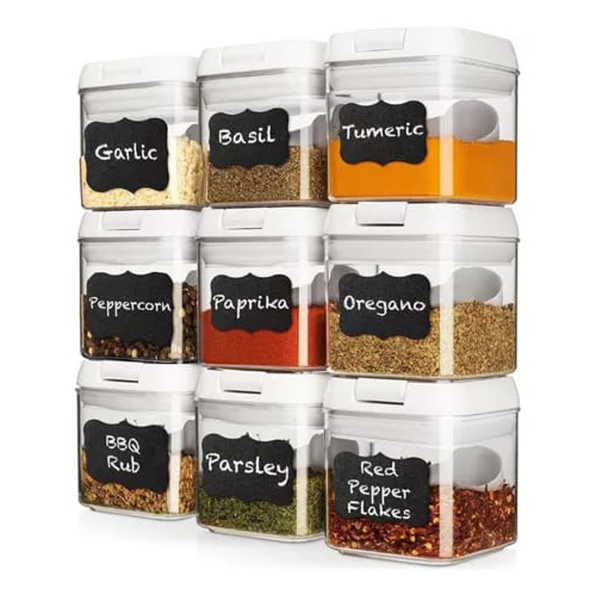 GENERICO - Set 9 Contenedores Herméticos De Almacenamiento Plástico /