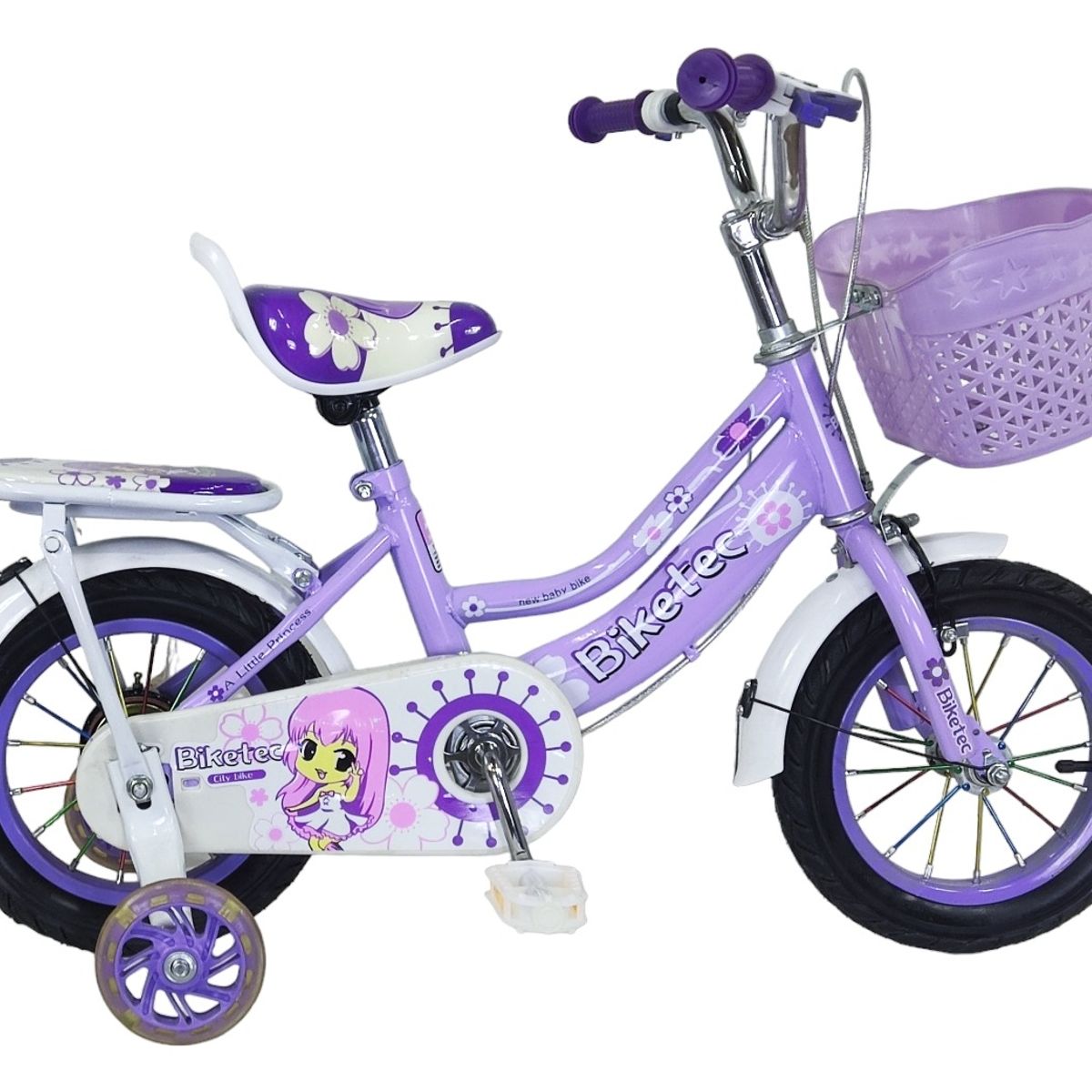 GENERICO - Bicicleta Aro 12 Infantil Biketec Lila