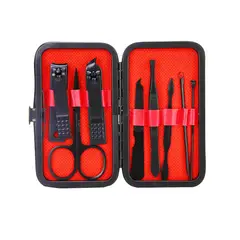 IRM - Set Manicure Y Pedicure Profesional 8 Piezas Color Negro