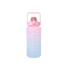 OLTEN - Botella De Agua Motivacional Gran Capacidad Con Bombilla 2l