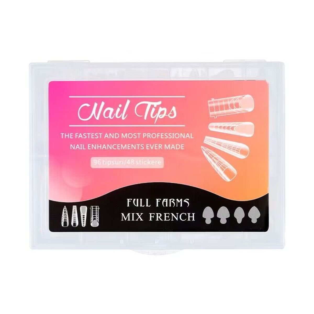 GENERICO - Molde Uñas Acrilicas Para Poly Gel O Dual System De 144 Tips