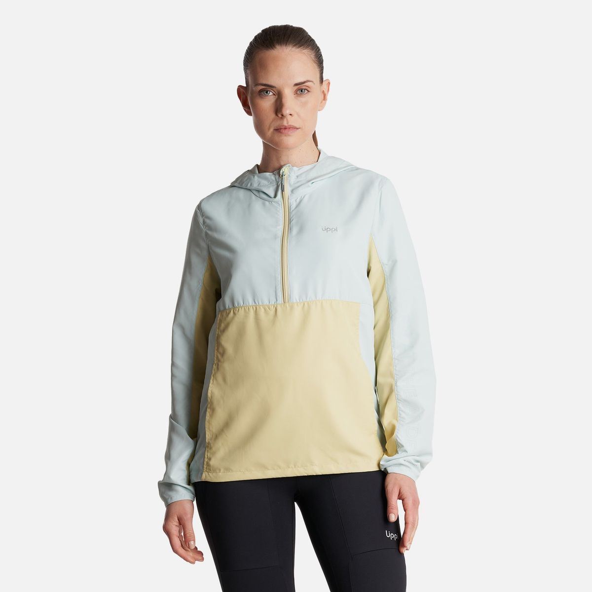 LIPPI - Chaqueta Mujer  Nightfall WindBreaker 1/4 Zip Hoody Jacket Celeste Lippi