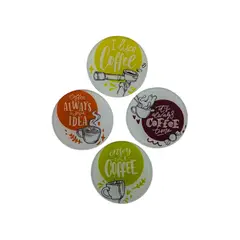 CAP DOR - Set 4 Posavasos Vidrio Coffee