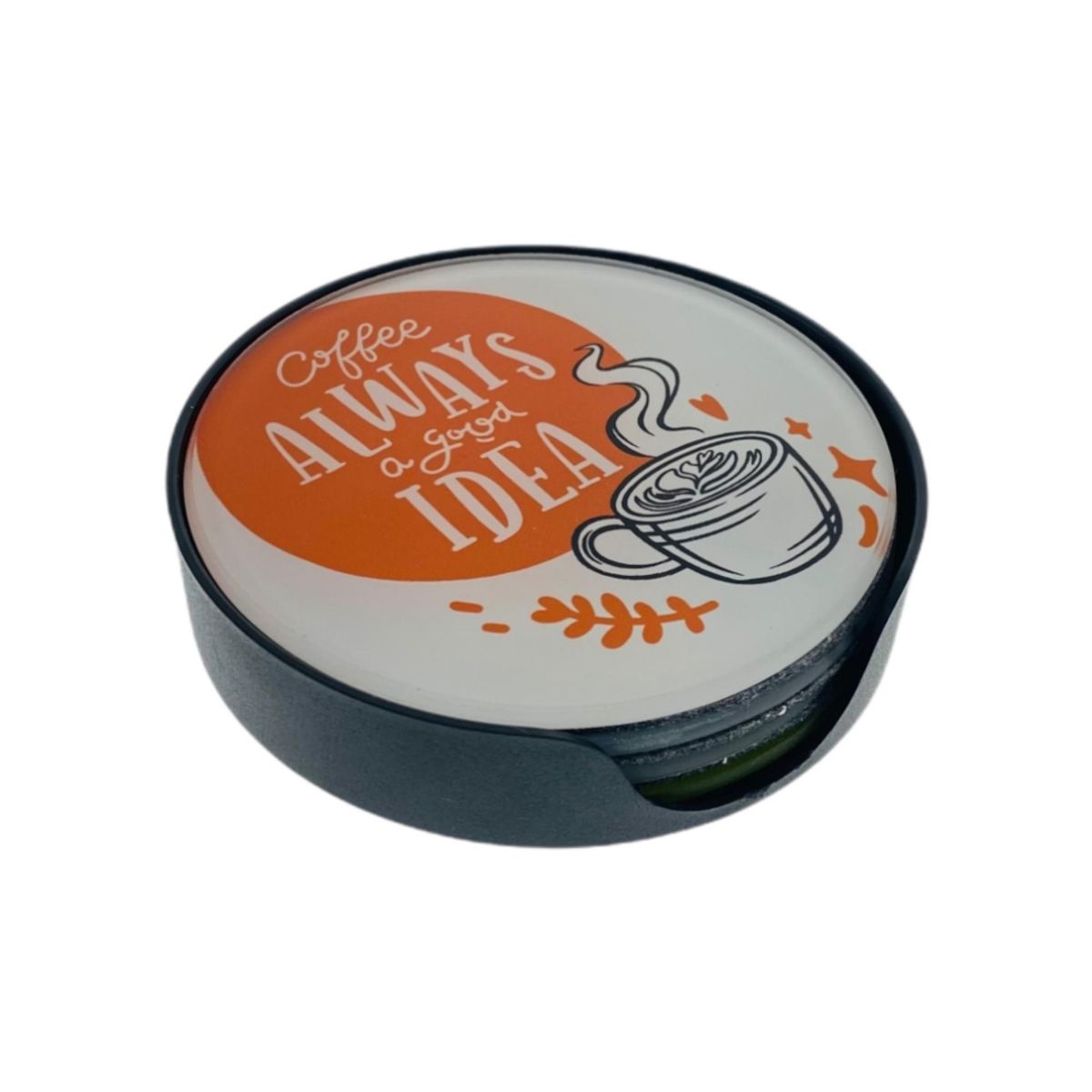 CAP DOR - Set 4 Posavasos Vidrio Coffee