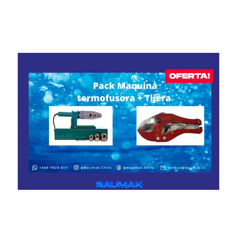 GENERICO - PACK TIJERA PPR & TERMOFUSORA ANÁLOGA PPR 800W 32 - 20MM