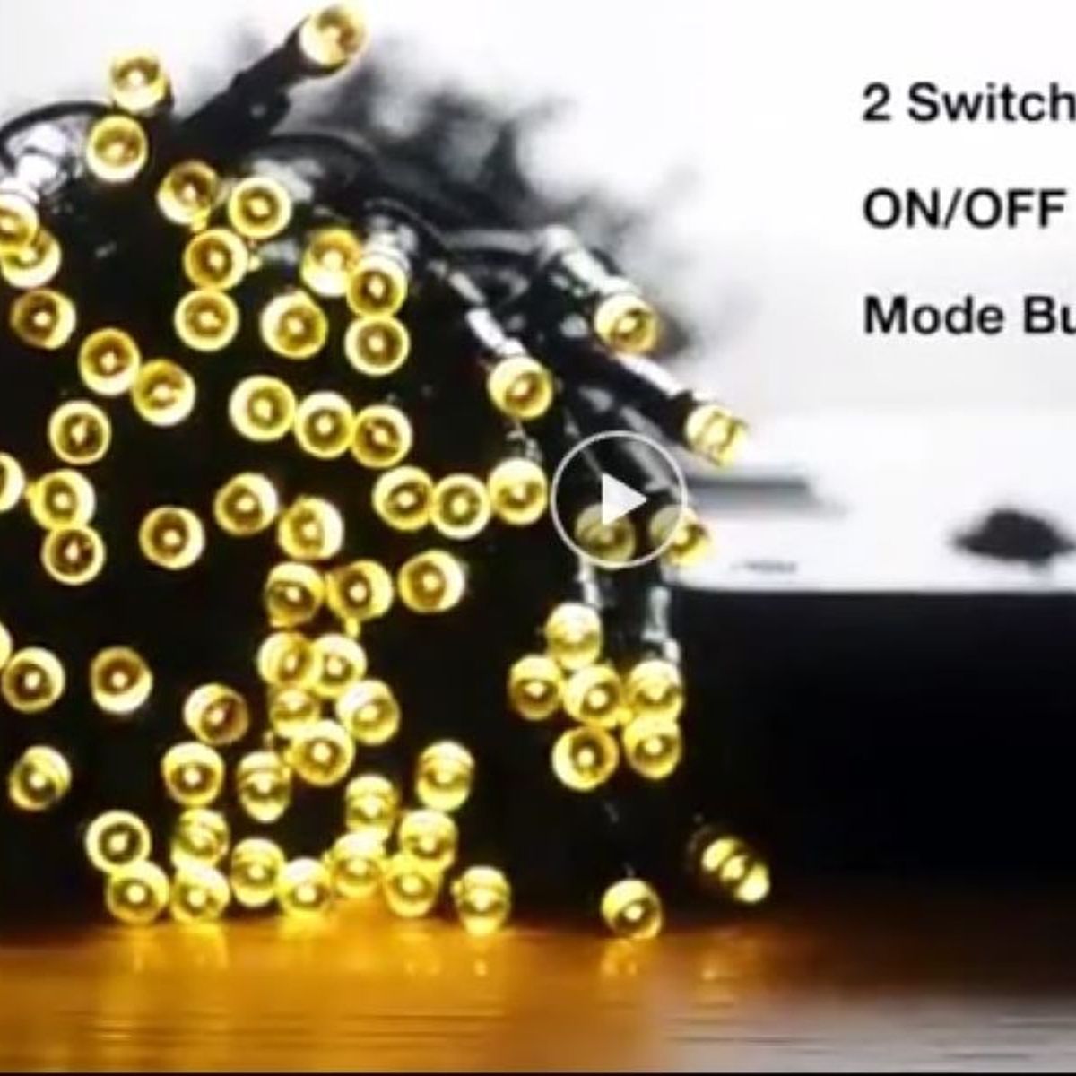 MAILYDEAS HOGAR Y MAS - Guirnalda de Luces LED Solares para Exteriores - 200 Luces, 12 Metros