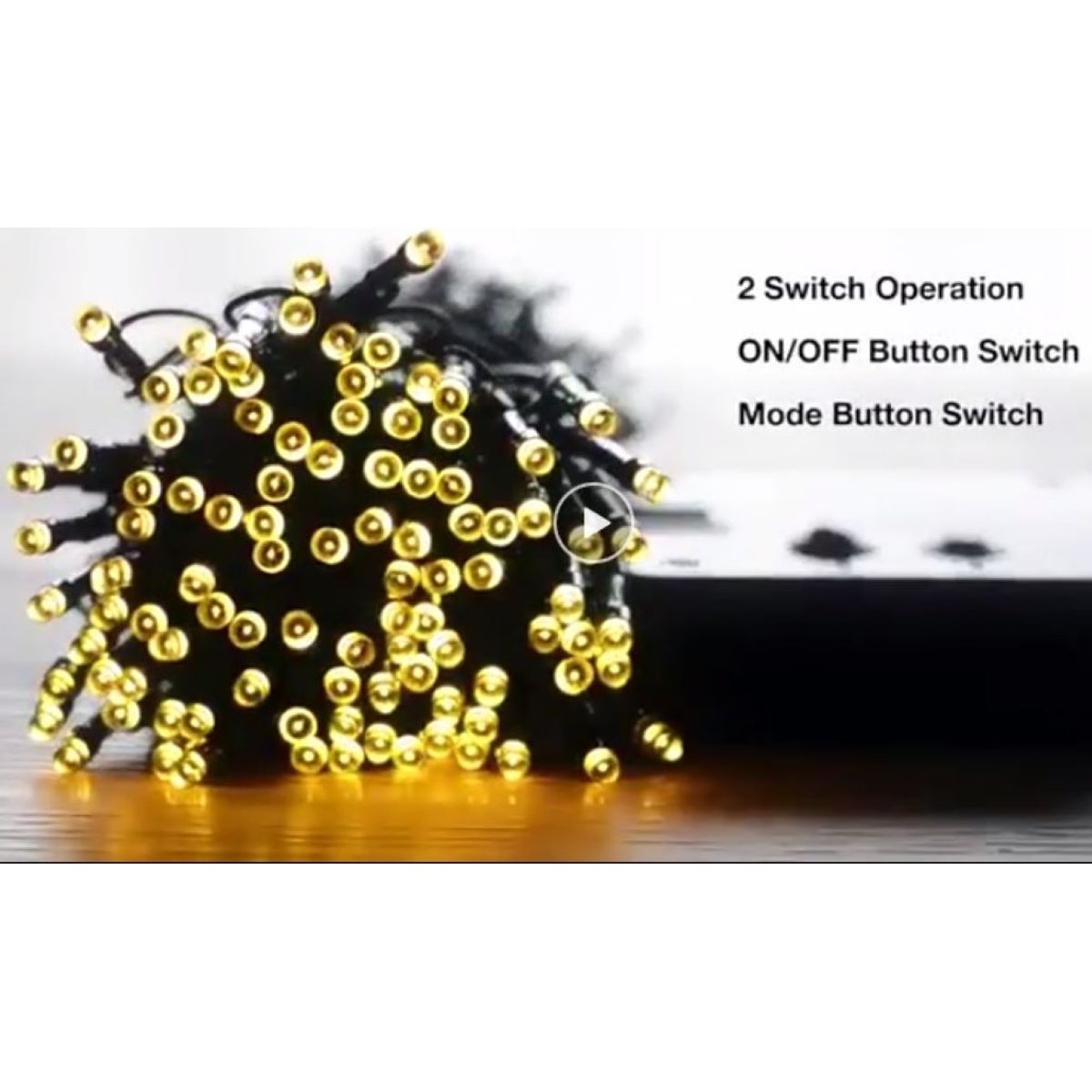 MAILYDEAS HOGAR Y MAS - Guirnalda de Luces LED Solares para Exteriores - 200 Luces, 12 Metros