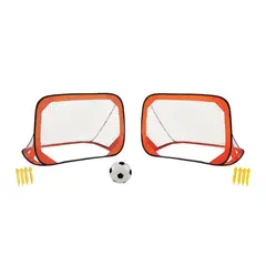 GENERICO - Arcos Futbol Infantil X2 Unidades Autoarmable Pelota Y Bolso