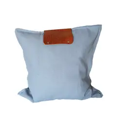 JARDIN DEL ESTE - Funda Cojín Cuero mimbre café