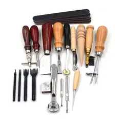 OLTEN - Kit De Herramientas De Artesanía De Cuero Profesional 19pcs