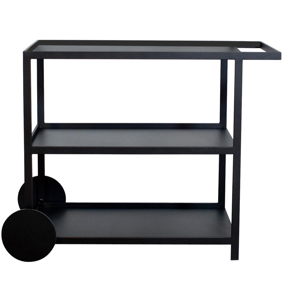 LIVING MARKET - Carro Organizador Bar Vestre Metal Fierro Negro