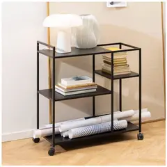 LIVING MARKET - Carro Bar Bud Metal Fierro Negro