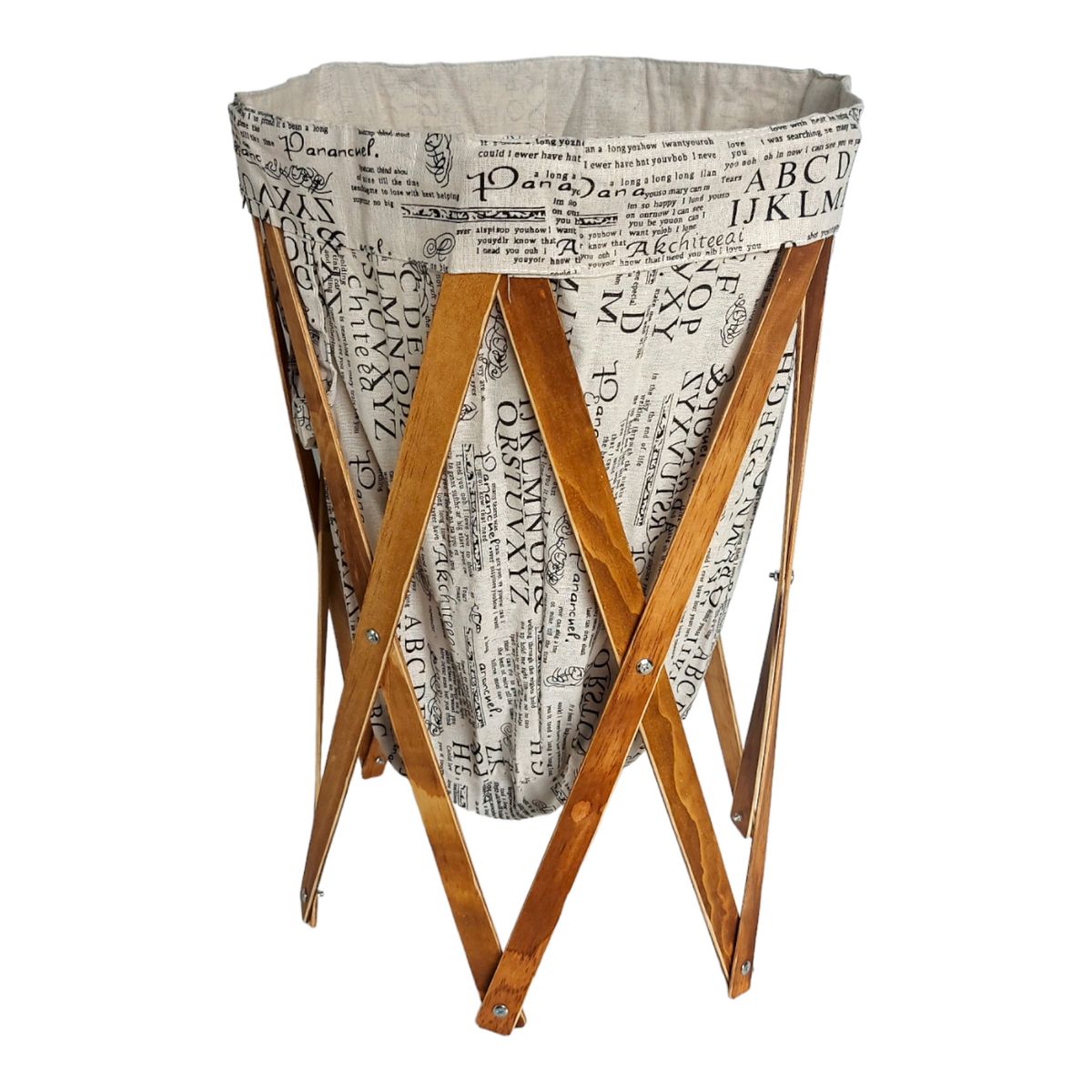 LOVEN - Cesto de Ropa Kymi Plegable Blanco y Negro