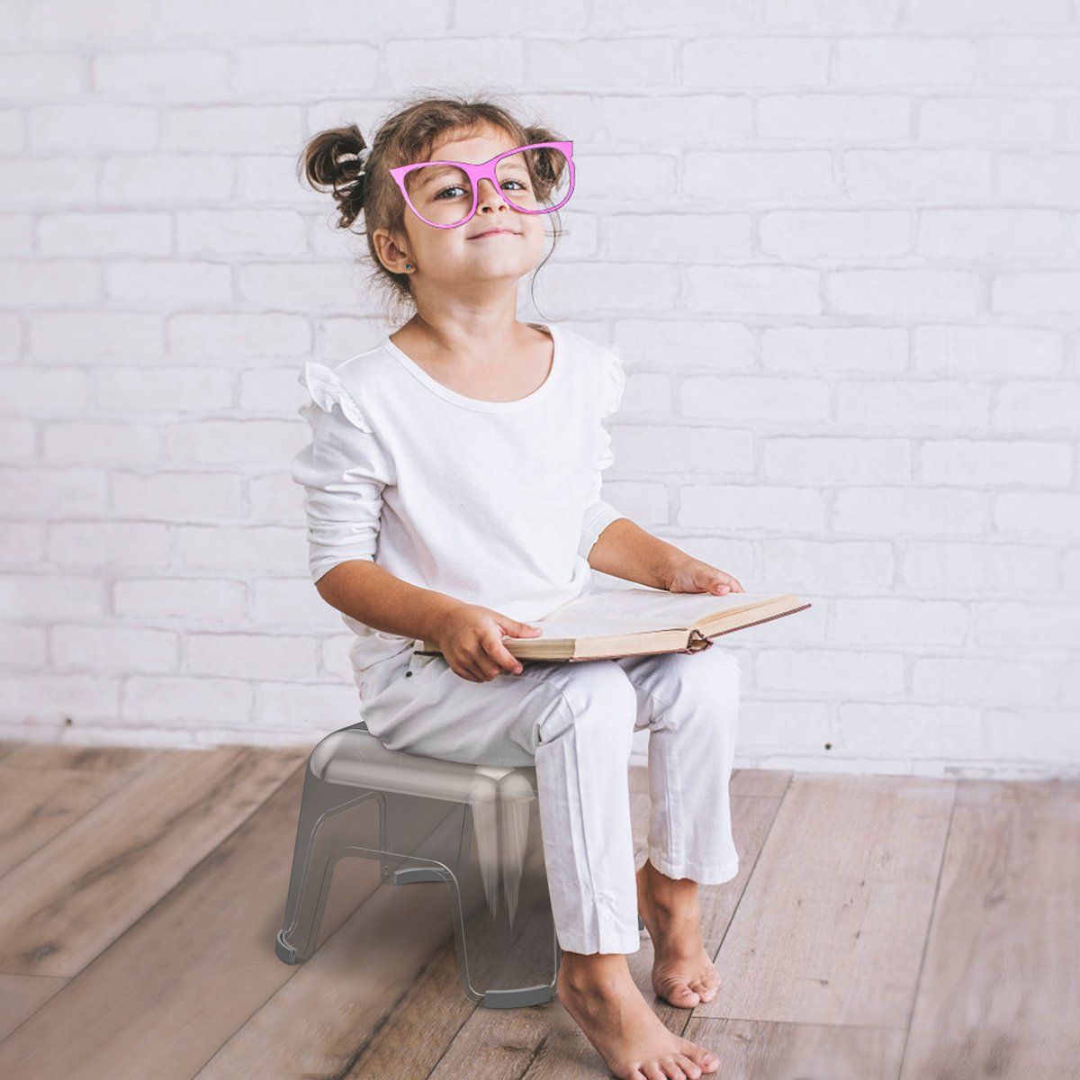 HALMAN - Sillas Plásticas Apilables 26x26cm - Antideslizante para Espacios