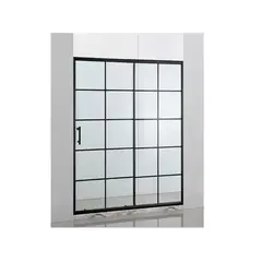 DECHAUS - Mampara Ajustable 160-180 X 180 Cms Perfil Negro