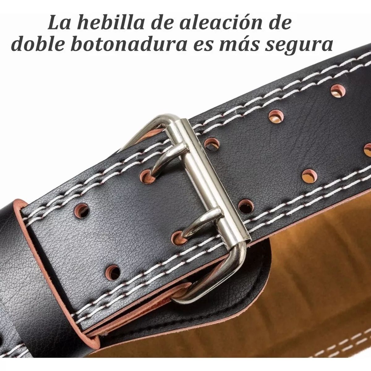 KUANGYE - Cinturon Faja Cuero Pesas Crossfit Gym Acojinada Premium