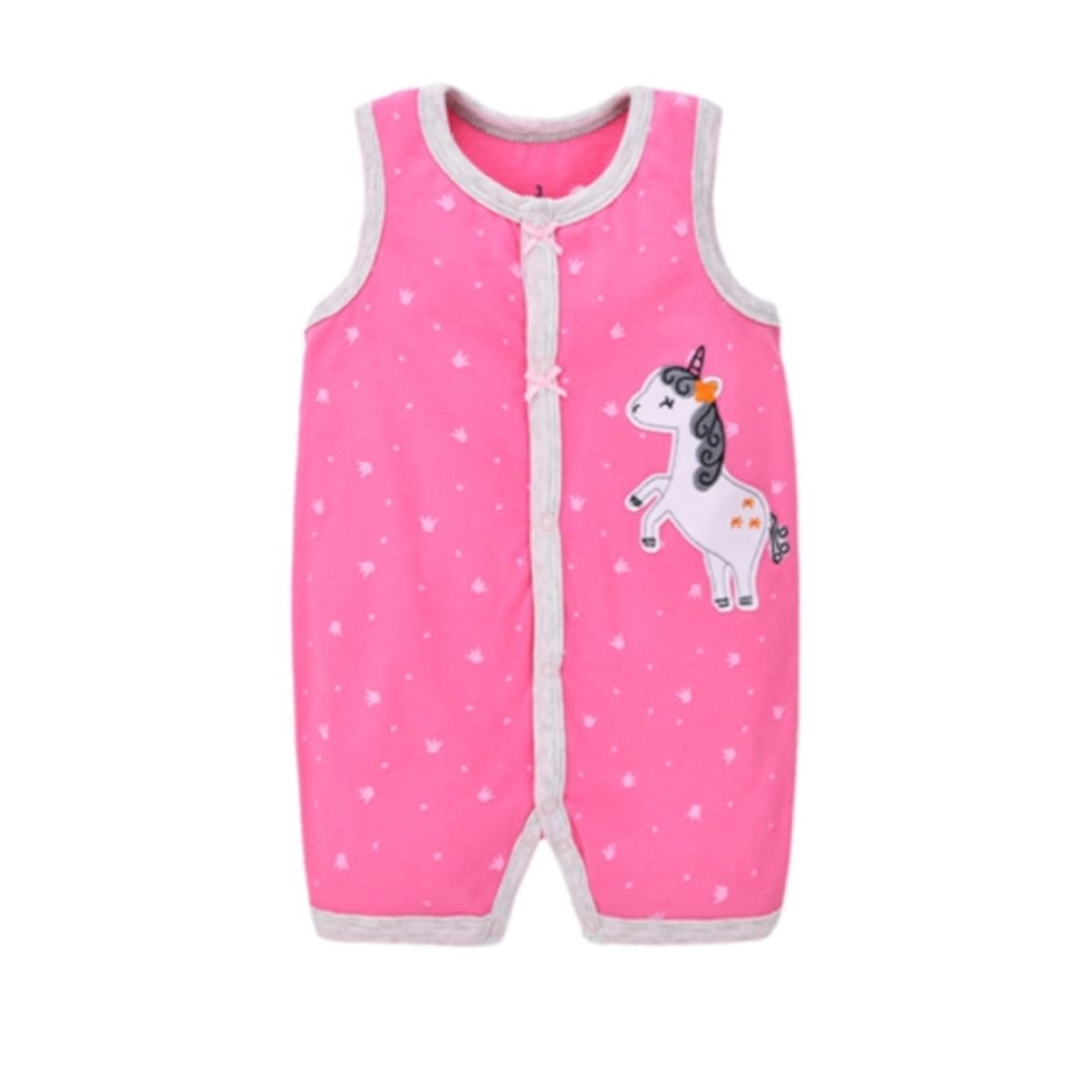 TEDMIMAK - Enterito algodón para niña de unicornio de 0 a 18 meses verano