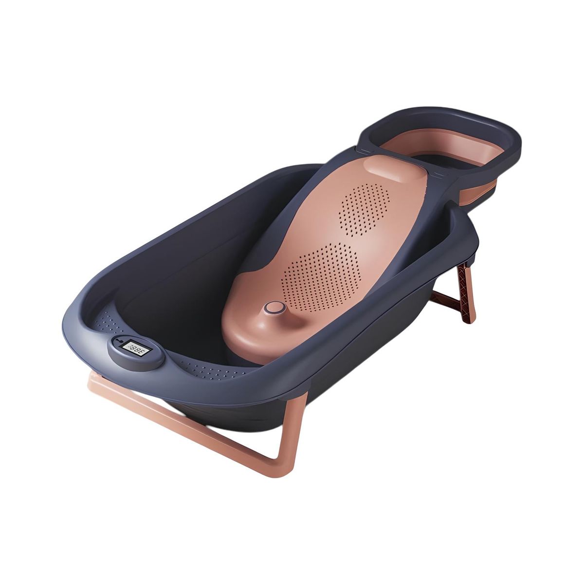 LUBABYCAS - Bañera Premium Con Lavapelo Y Accesorios Lubabycas Rosada