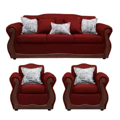 AMERICA DECORA - Living Con Resorte Estructural 6 Cuerpos 4+1+1 Gran Santi X