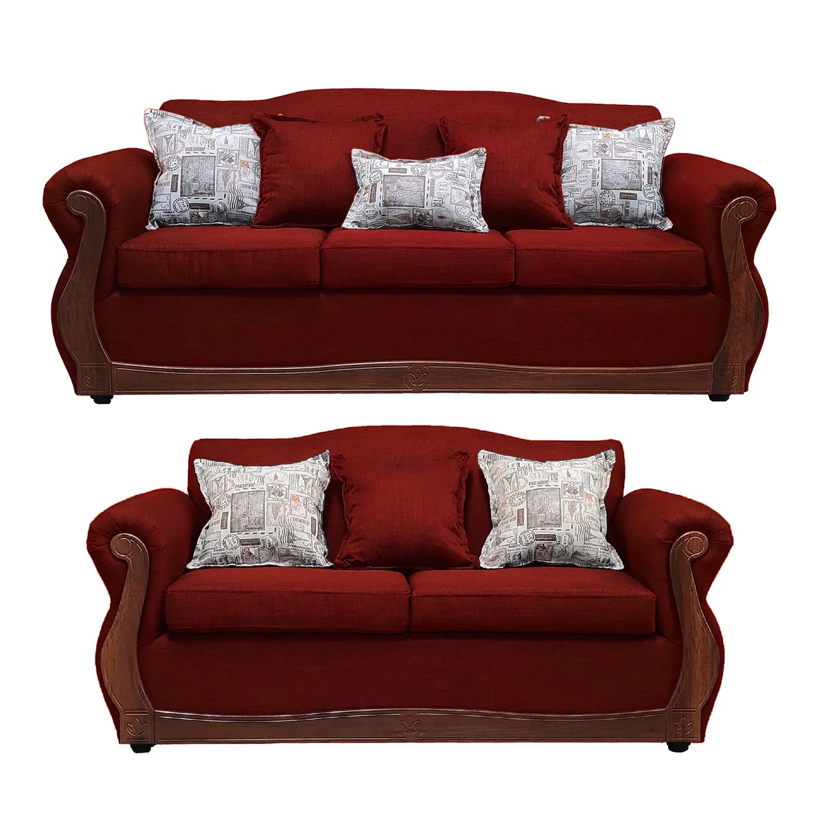 AMERICA DECORA - Living Con Resorte Estructural 7 Cuerpos 4+3 Gran Santi X