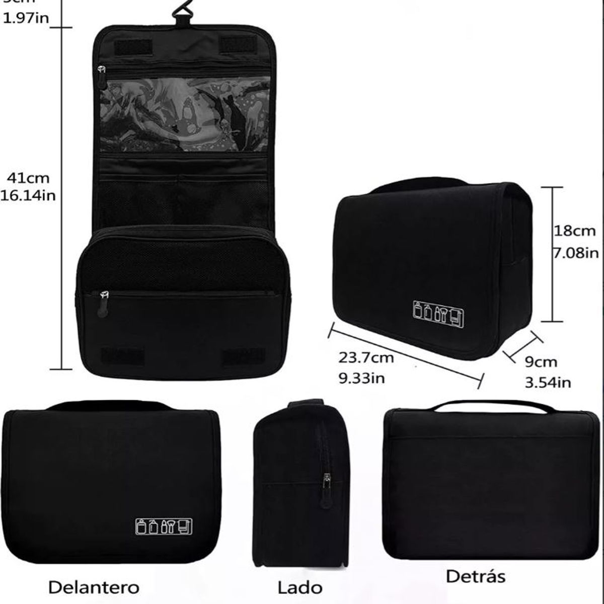 GENERICO - Bolsa De Viaje Cosmético Organizador De Maquillaje  negro