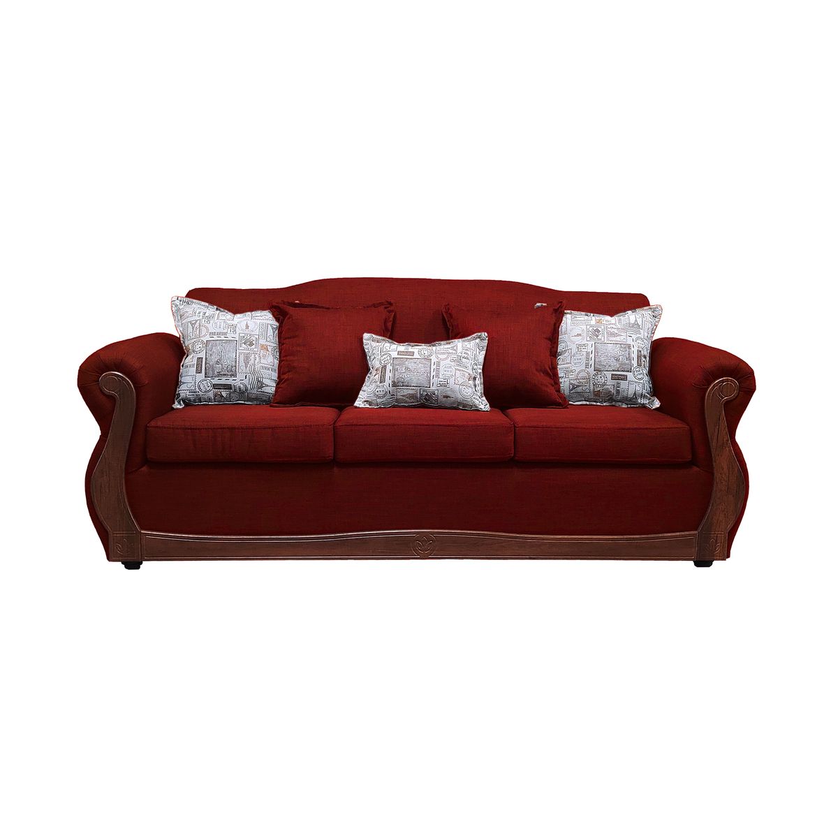 AMERICA DECORA - Sofá Con Resorte Estructural 4 Cuerpos Gran Santi X