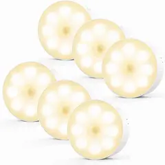 PAGANOOM - 6 PCS Luz LED, Luces de Armario, Inducción automática