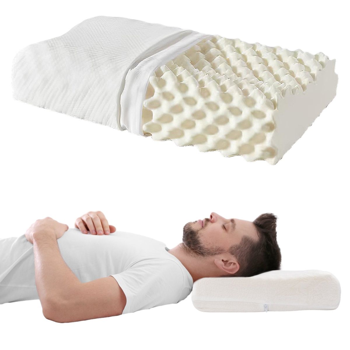 HALMAN - Almohada Memory Emulsión Pillow Indeformable 60x40cm