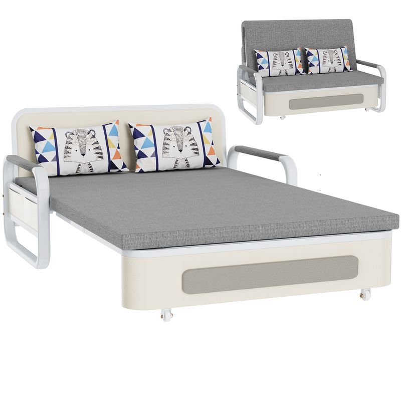 HALMAN - Sofá Cama Plegable Gris