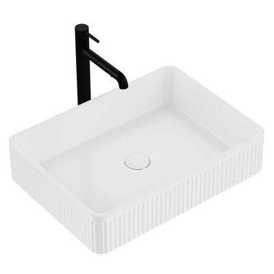 Imagen 2 del producto Lavamanos Sobreponer Rectangular Cerámica 50x36cm-Desagüe Blanco